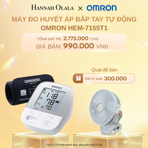  DEAL 2: MÁY ĐO HUYẾT ÁP BẮP TAY TỰ ĐỘNG OMRON HEM-7155T1 