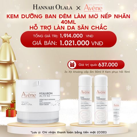  DEAL 6: KEM DƯỠNG BAN ĐÊM LÀM MỜ NẾP NHĂN EAU THERMALE AVÈNE HYALURON ACTIV B3 MULTI-INTENSIVE NIGHT CREAM 40ML HỖ TRỢ LÀN DA SĂN CHẮC 