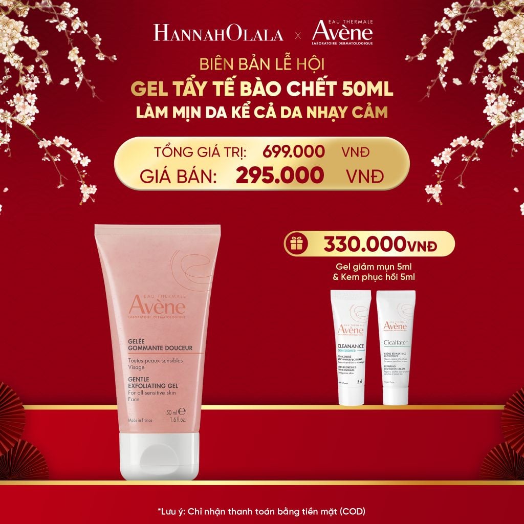  DEAL 8: GEL TẨY TẾ BÀO CHẾT EAU THERMALE AVÈNE ESSENTIEL GENTLE EXFOLIATING GEL 50ML LÀM MỊN DA KỂ CẢ DA NHẠY CẢM 