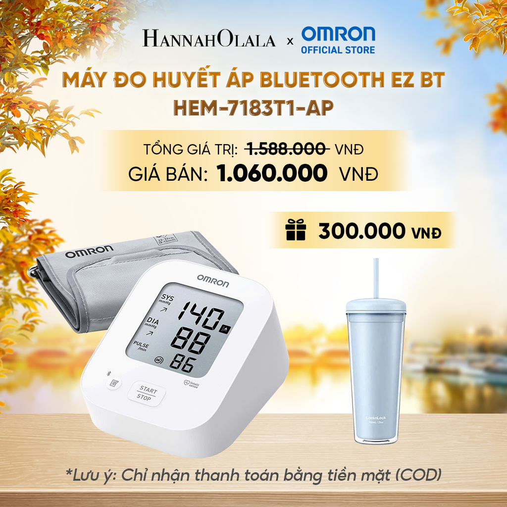  MÁY ĐO HUYẾT ÁP BLUETOOTH OMRON EZ BT HEM-7183T1-AP - E180 