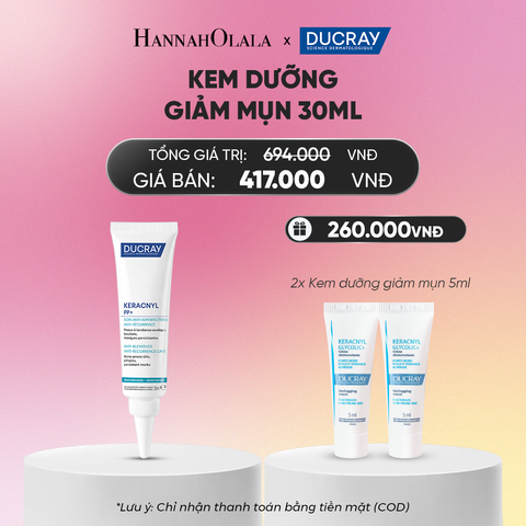  KEM DƯỠNG GIẢM MỤN DUCRAY KERACNYL PP+ CREAM 30ML GIÚP GIẢM MỤN MỜ THÂM DO MỤN_A1706 