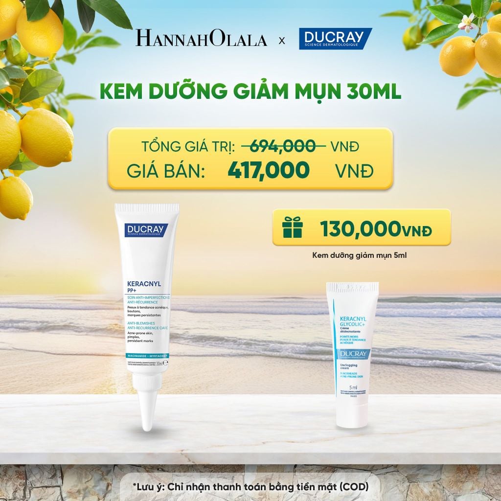  KEM DƯỠNG GIẢM MỤN DUCRAY KERACNYL PP+ CREAM 30ML GIÚP GIẢM MỤN MỜ THÂM DO MỤN - A1931 