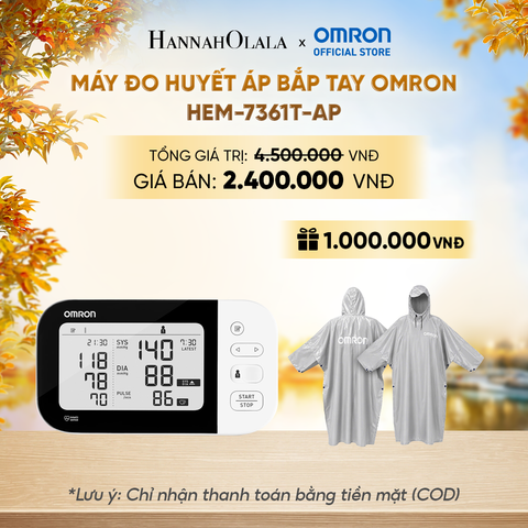  MÁY ĐO HUYẾT ÁP BẮP TAY OMRON HEM-7361T-AP - E178 