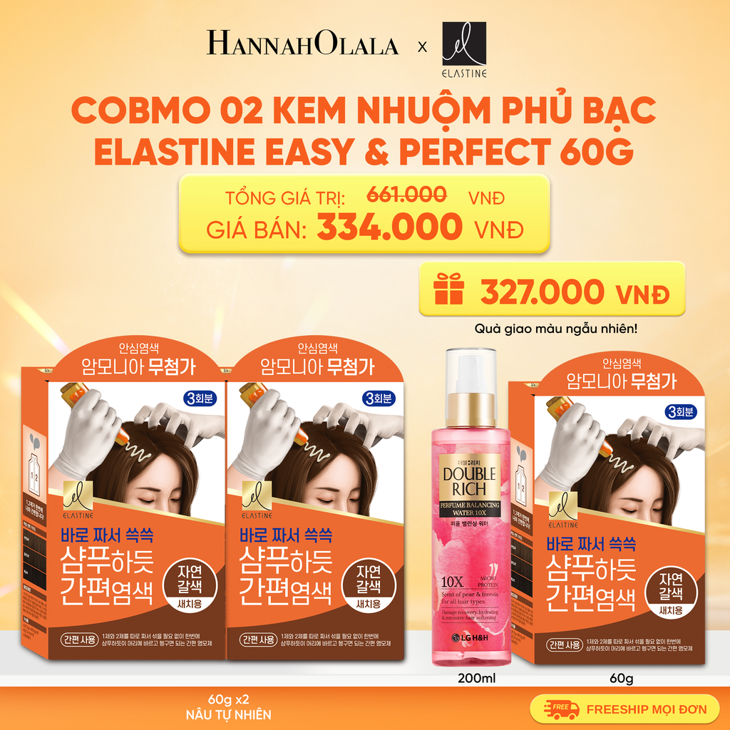  COBMO 02 KEM NHUỘM PHỦ BẠC ELASTINE EASY & PERFECT 60G 