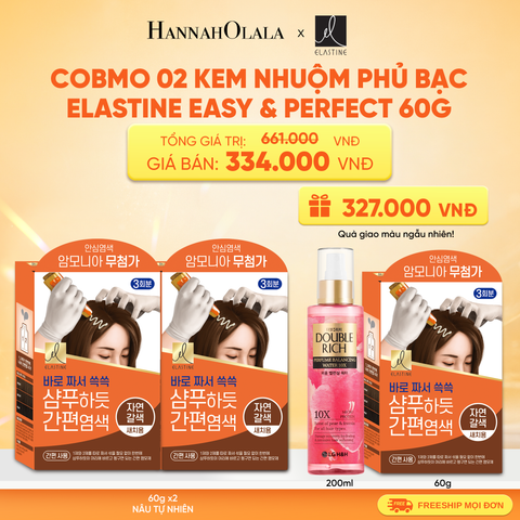  COBMO 02 KEM NHUỘM PHỦ BẠC ELASTINE EASY & PERFECT 60G 