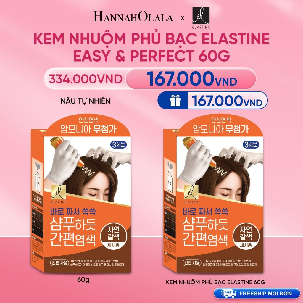  DEAL 15: KEM NHUỘM PHỦ BẠC ELASTINE EASY & PERFECT 60G 