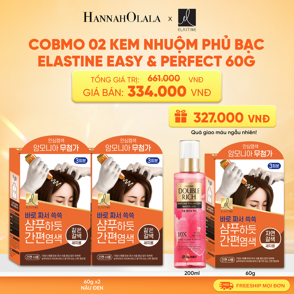  COBMO 02 KEM NHUỘM PHỦ BẠC ELASTINE EASY & PERFECT 60G 