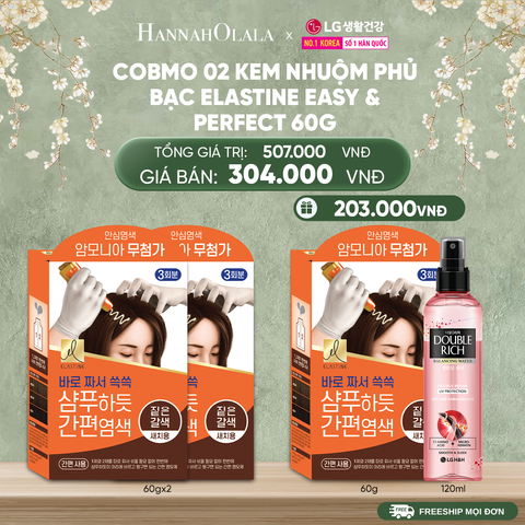  DEAL 40:COBMO 02 KEM NHUỘM PHỦ BẠC ELASTINE EASY & PERFECT 60G 