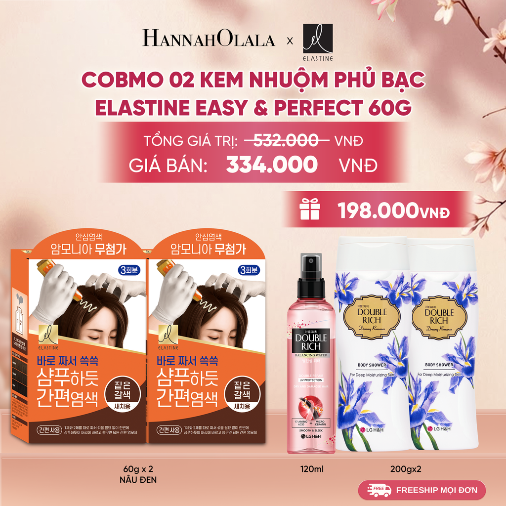  COBMO 02 KEM NHUỘM PHỦ BẠC ELASTINE EASY & PERFECT 60G 