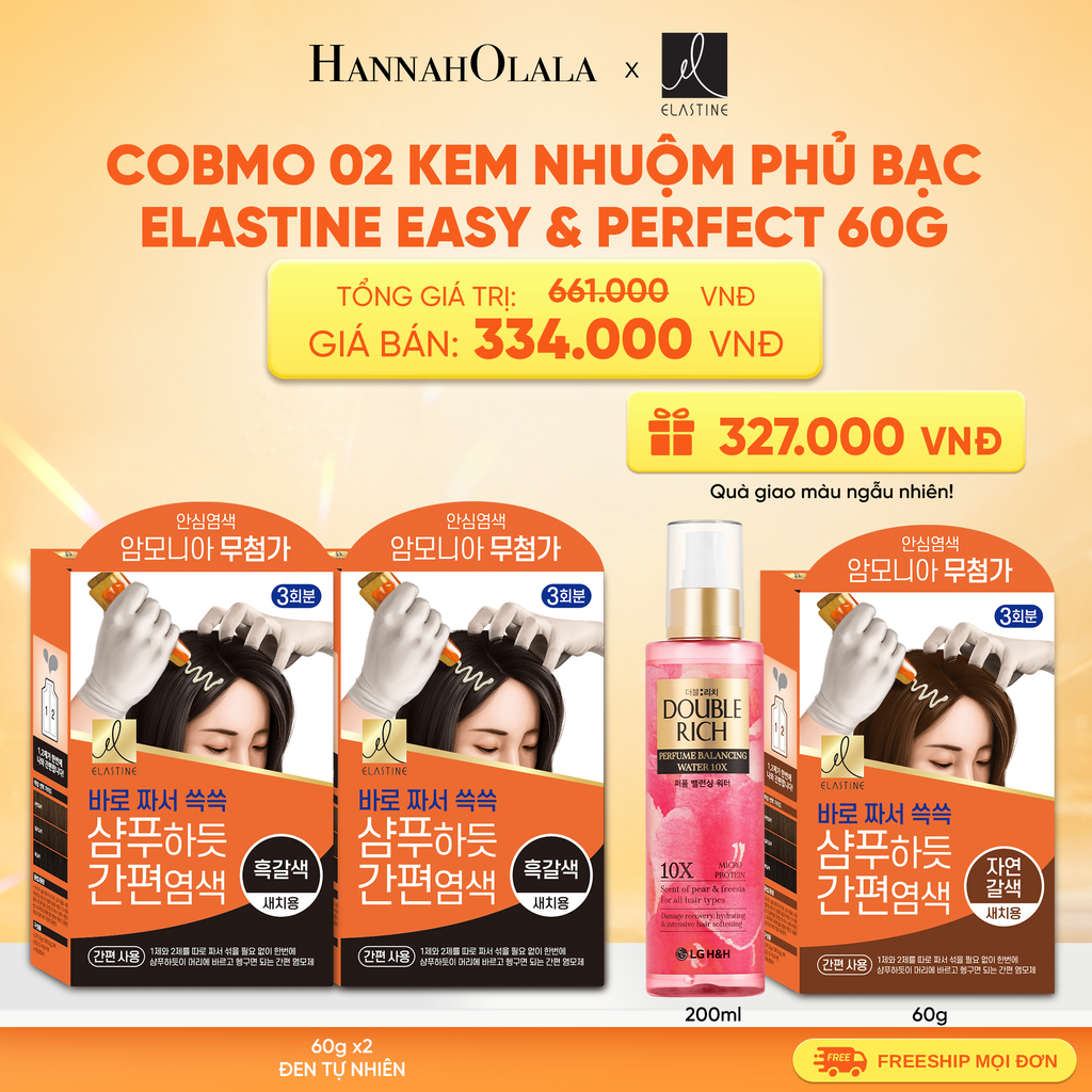  COBMO 02 KEM NHUỘM PHỦ BẠC ELASTINE EASY & PERFECT 60G 