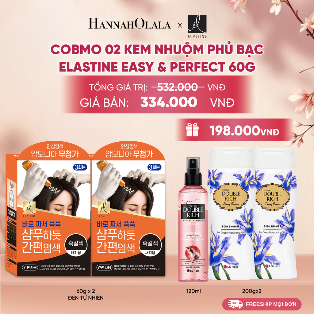  COBMO 02 KEM NHUỘM PHỦ BẠC ELASTINE EASY & PERFECT 60G 