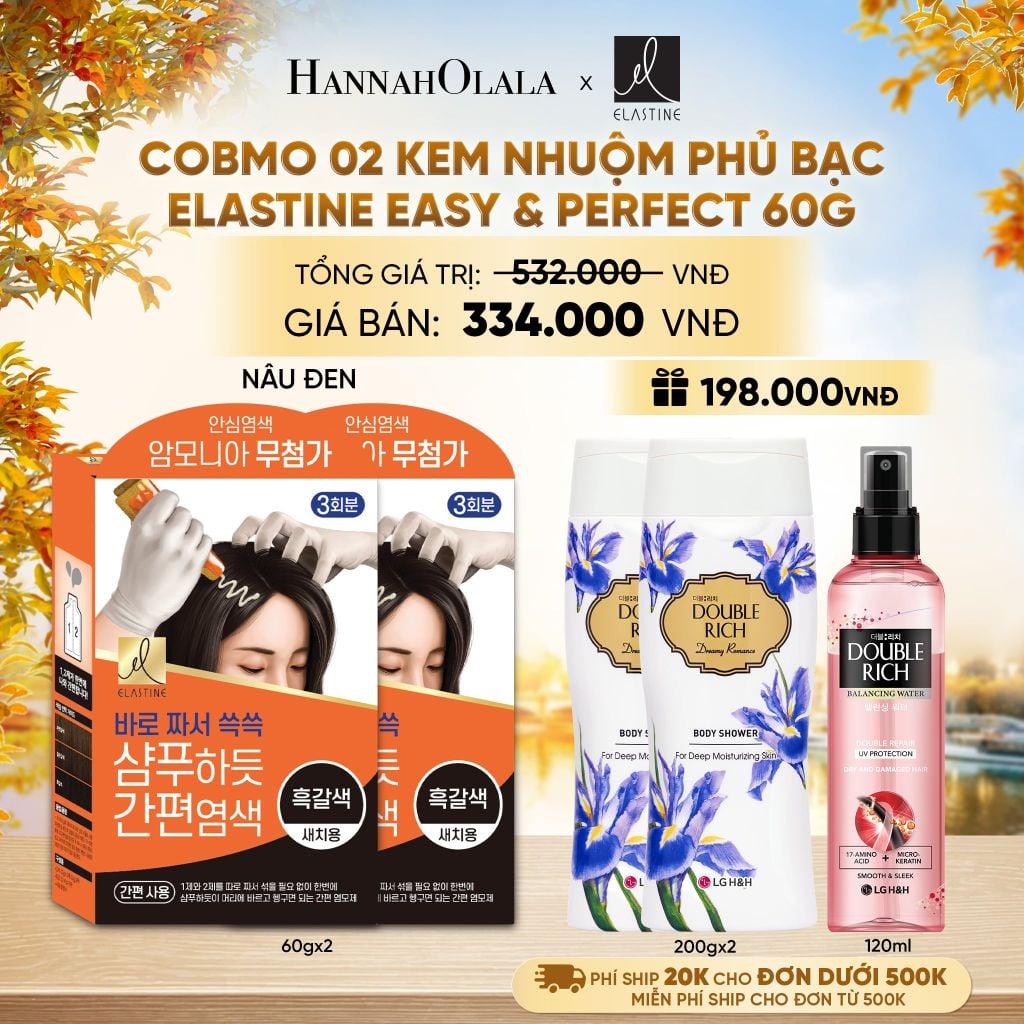  COBMO 02 KEM NHUỘM PHỦ BẠC ELASTINE EASY & PERFECT 60G - E1204 