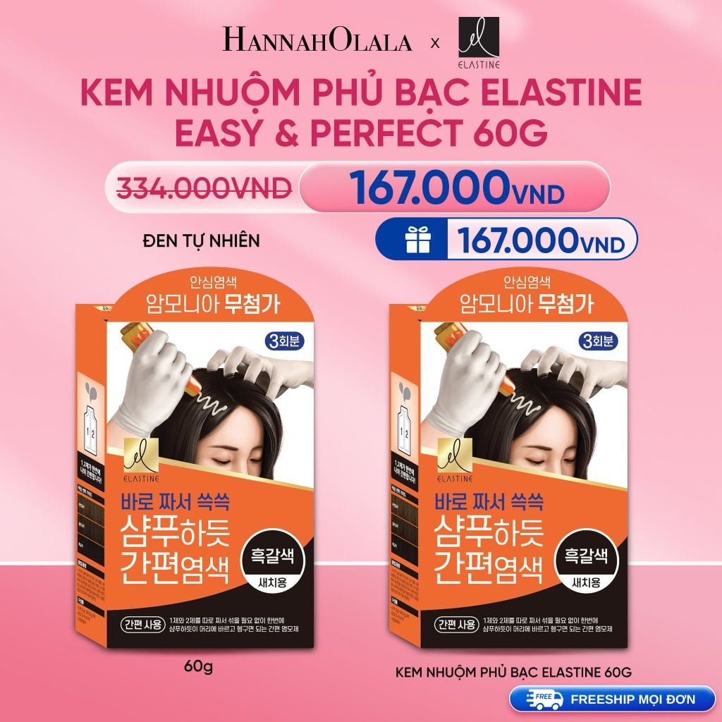  DEAL 15: KEM NHUỘM PHỦ BẠC ELASTINE EASY & PERFECT 60G 