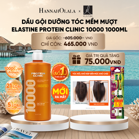  [MỚI RA MẮT - GIAO SAU 28/6] DẦU GỘI DƯỠNG TÓC MỀM MƯỢT ELASTINE PROTEIN CLINIC 10000 1000ML 