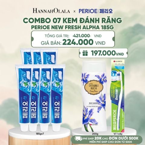  COMBO 07 KEM ĐÁNH RĂNG PERIOE NEW FRESH ALPHA 185G - A369 