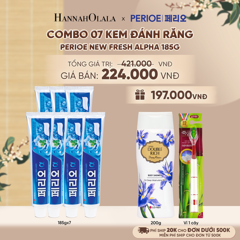  COMBO 07 KEM ĐÁNH RĂNG PERIOE NEW FRESH ALPHA 185G - A2332 