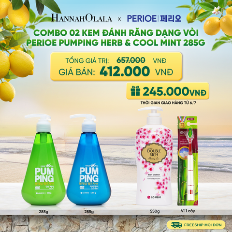  COMBO 02 KEM ĐÁNH RĂNG DẠNG VÒI PERIOE PUMPING 285G - A755 