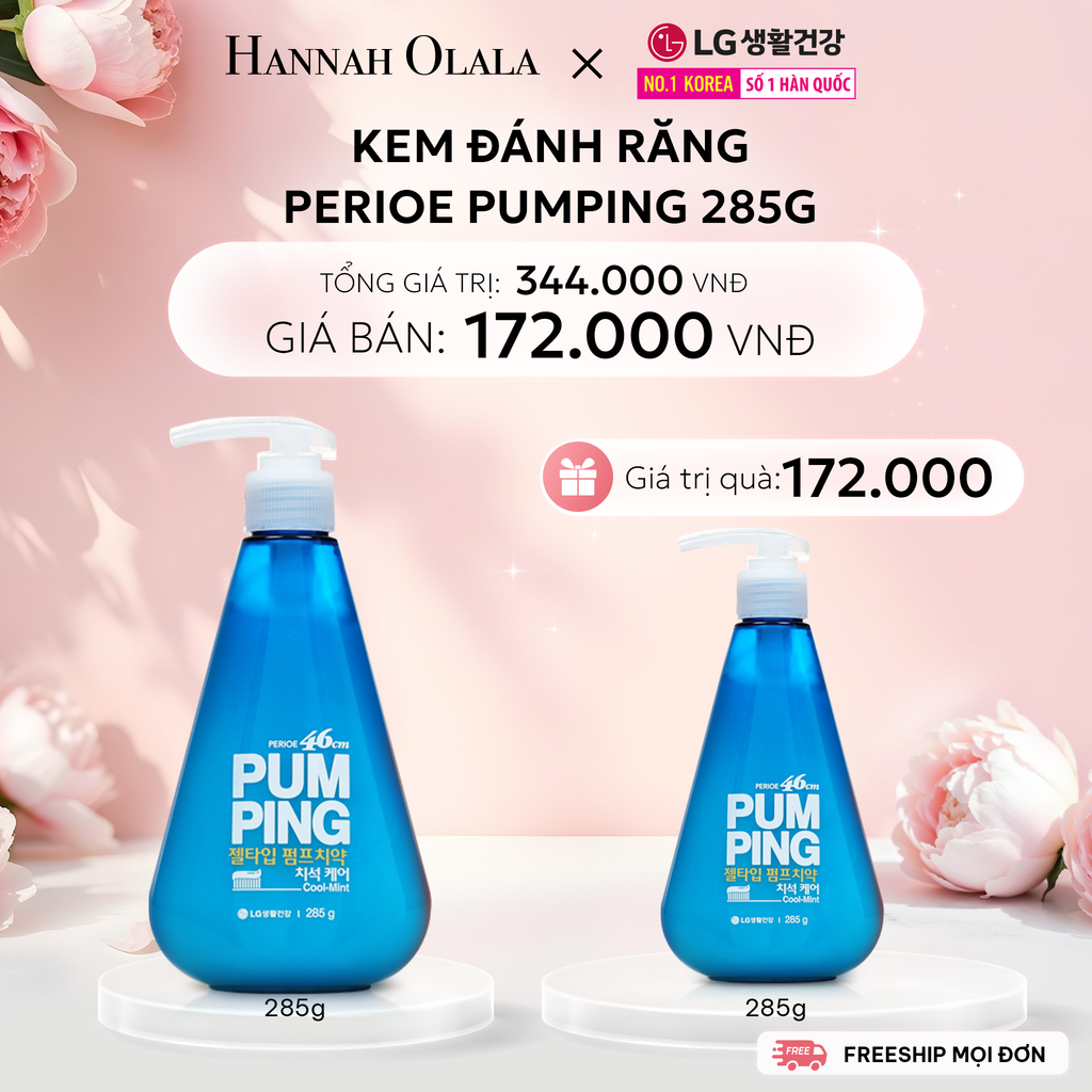  E1062: DEAL 07: KEM ĐÁNH RĂNG BAMBOO SALT HIMALAYA PINK SALT PERIOE PUMPING 285G 