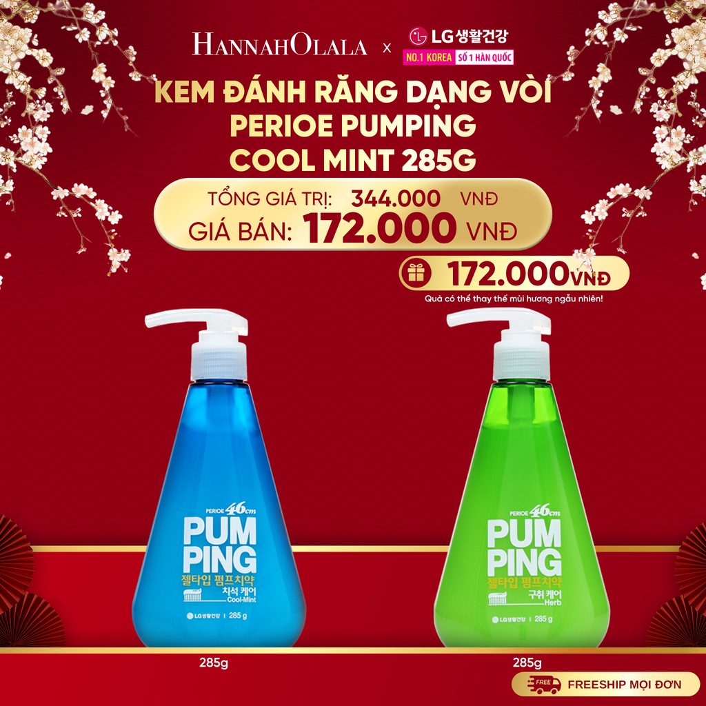  A1401_DEAL53:[FLASH DEAL] KEM ĐÁNH RĂNG DẠNG VÒI PERIOE PUMPING 285G 