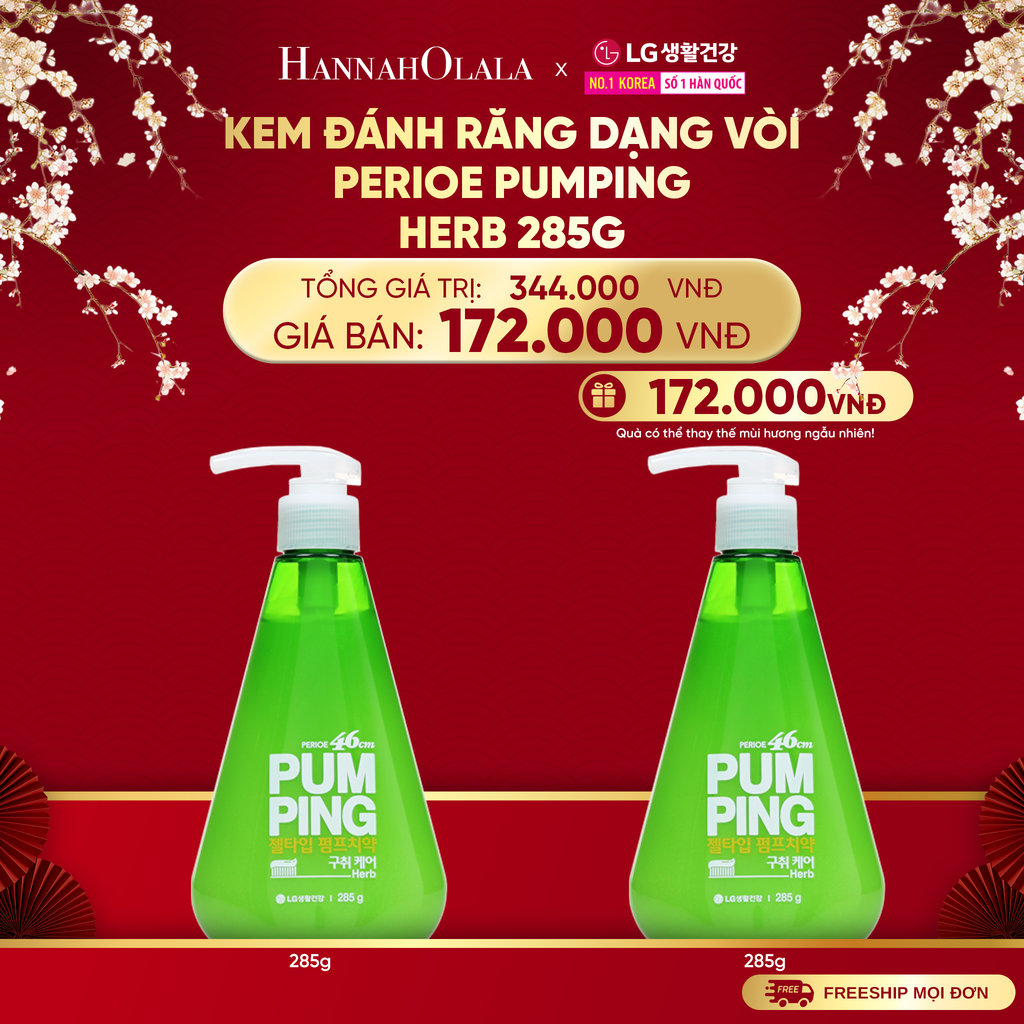  A1401_DEAL53:[FLASH DEAL] KEM ĐÁNH RĂNG DẠNG VÒI PERIOE PUMPING 285G 
