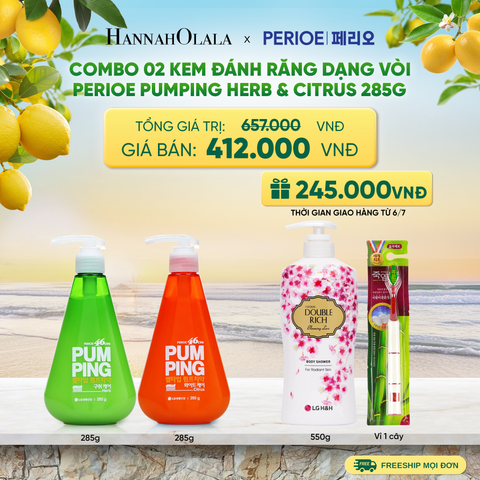  COMBO 02 KEM ĐÁNH RĂNG DẠNG VÒI PERIOE PUMPING 285G - A755 