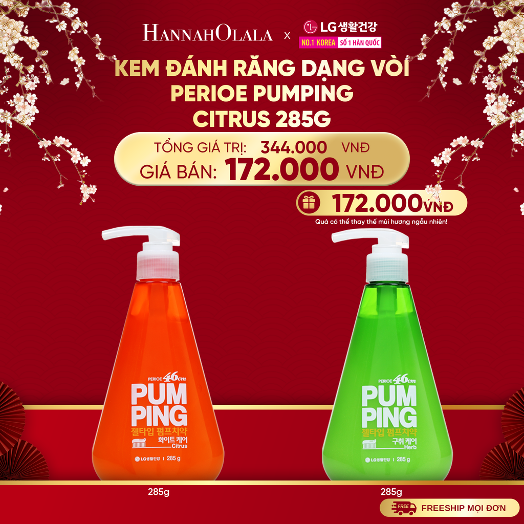  A1401_DEAL53:[FLASH DEAL] KEM ĐÁNH RĂNG DẠNG VÒI PERIOE PUMPING 285G 