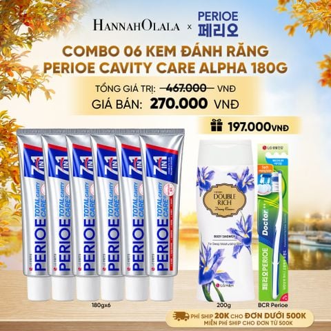  COMBO 06 KEM ĐÁNH RĂNG PERIOE CAVITY CARE ALPHA 180G - E1194 