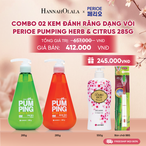  COMBO 02 KEM ĐÁNH RĂNG DẠNG VÒI PERIOE PUMPING 285G 
