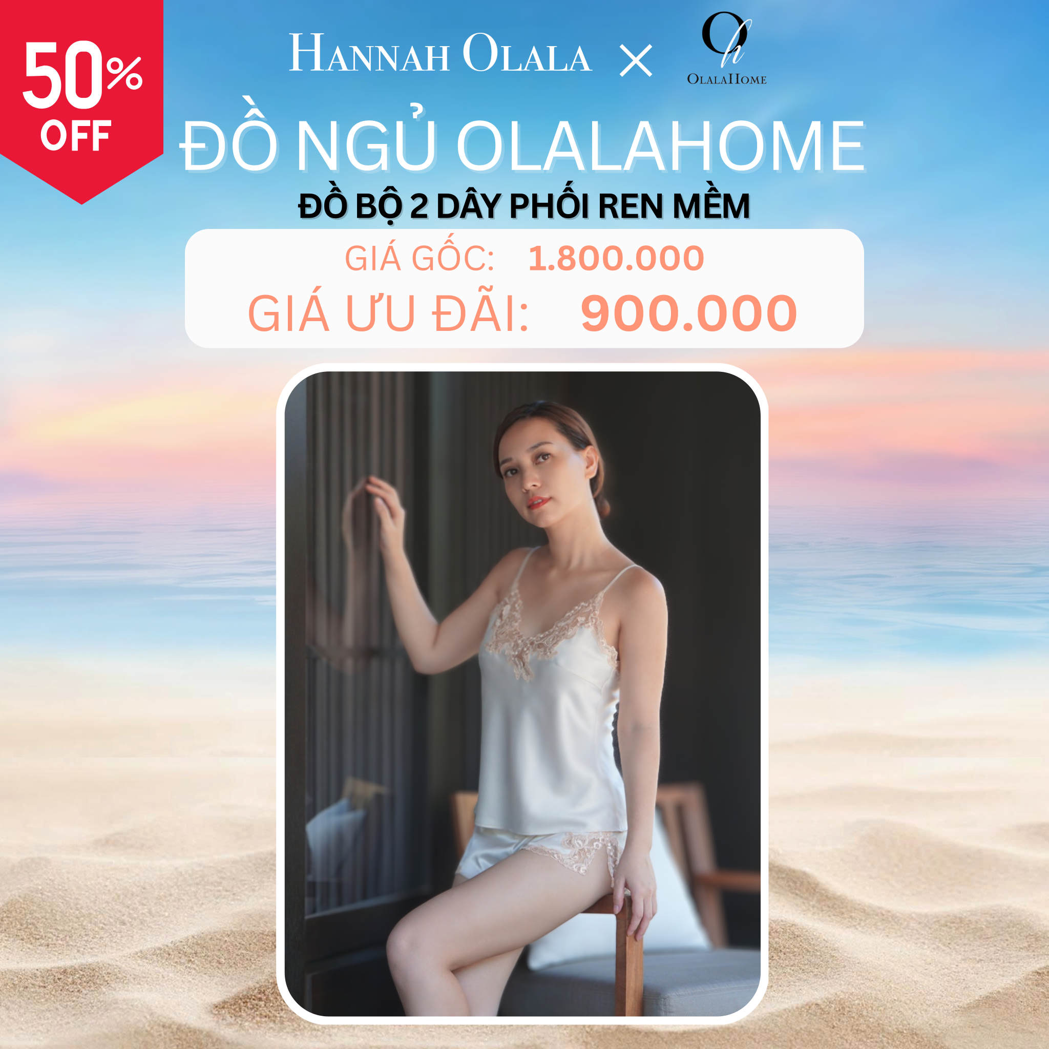 Deal 20d: đồ bộ 2 dây phối ren mềm - màu xám