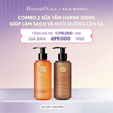  COMBO 2 SỮA TẮM HARNN 250ML GIÚP LÀM SẠCH VÀ NUÔI DƯỠNG LÀN DA - A4053 