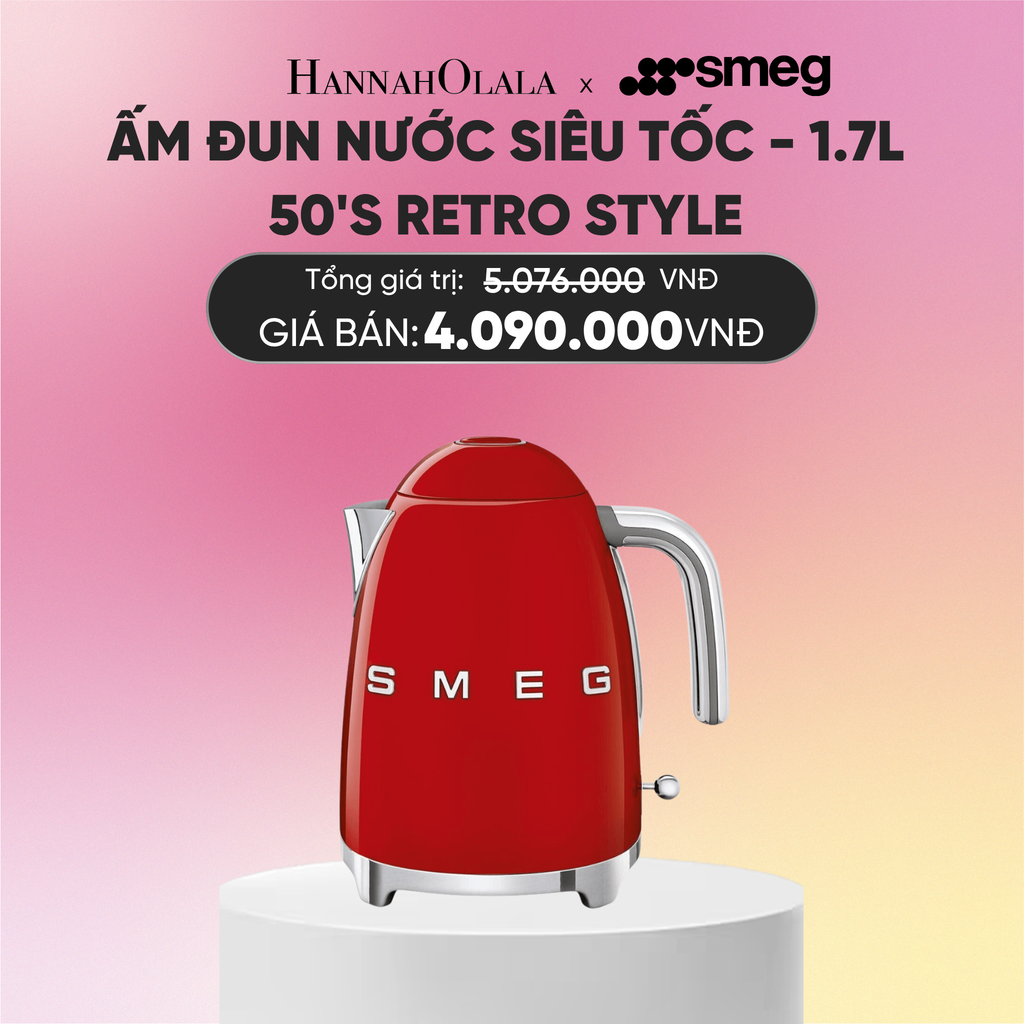 ẤM ĐUN NƯỚC SIÊU TỐC KLF03 1.7L SMEG 50'S RETRO STYLE 