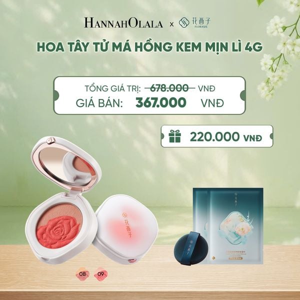  HOA TÂY TỬ MÁ HỒNG KEM MỊN LÌ 4G - A179 
