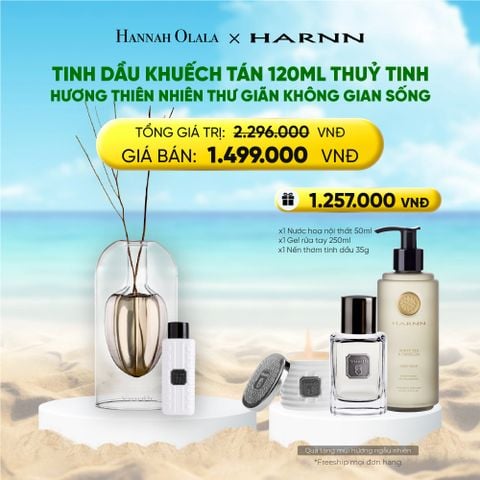 DEAL 10: TINH DẦU KHUẾCH TÁN 120ML THUỶ TINH HƯƠNG THIÊN NHIÊN THƯ GIÃN KHÔNG GIAN SỐNG 