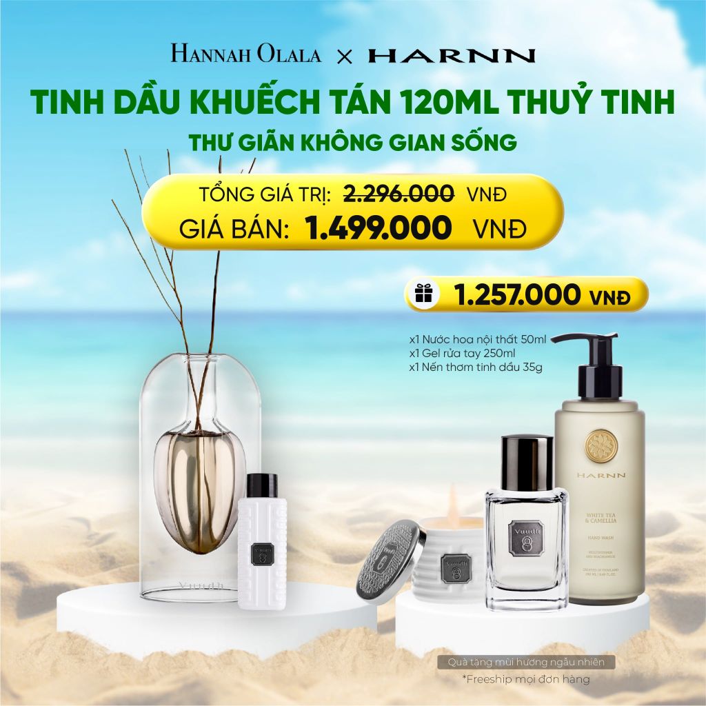 TINH DẦU KHUẾCH TÁN 120ML THUỶ TINH HƯƠNG THIÊN NHIÊN THƯ GIÃN KHÔNG GIAN SỐNG 