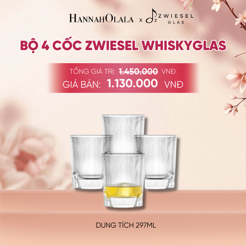  BỘ 4 CỐC ZWIESEL WHISKYGLAS - A830 