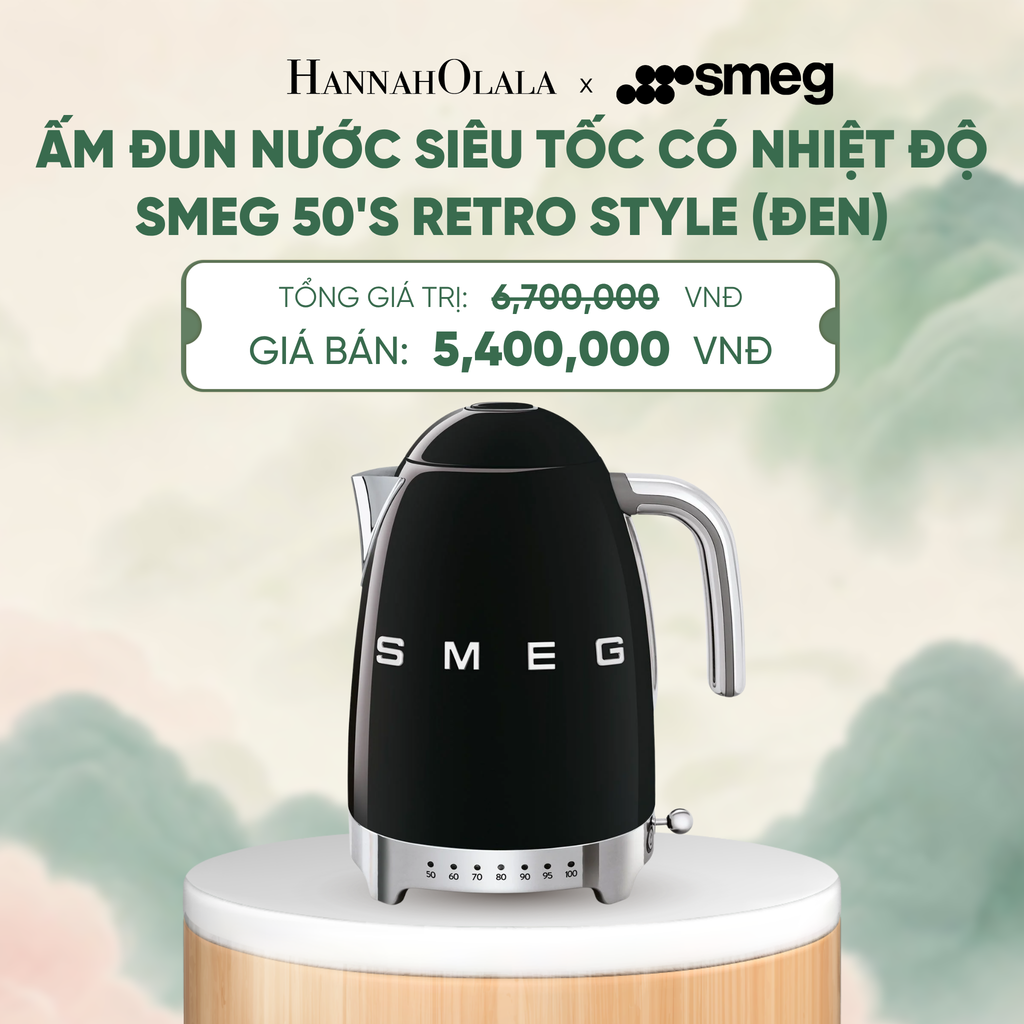  ẤM ĐUN NƯỚC SIÊU TỐC CÓ NHIỆT ĐỘ SMEG 50'S RETRO STYLE - A1849 