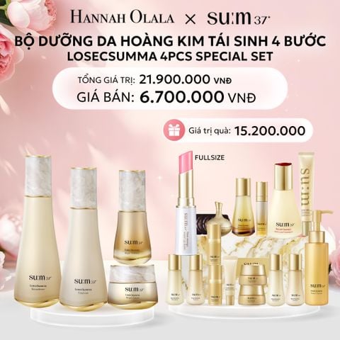  E799: DEAL 37: BỘ DƯỠNG DA HOÀNG KIM TÁI SINH 4 BƯỚC SU:M37 LOSECSUMMA 4PCS SPECIAL SET - [GIAO HÀNG TỪ 03/10] 