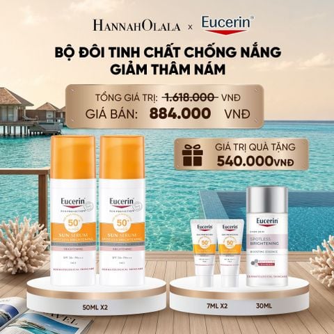  BỘ ĐÔI TINH CHẤT CHỐNG NẮNG GIẢM THÂM NÁM EUCERIN SPOTLESS BRIGHTENING SERUM SPF50+_ D588 
