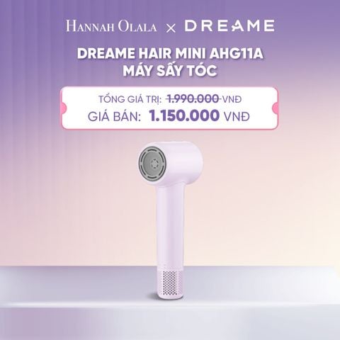  DREAME HAIR MINI AHG11A MÁY SẤY TÓC ION ÂM SIÊU NHỎ GỌN 270G ĐỘNG CƠ TỐC ĐỘ CAO - BH 24 THÁNG - H021 