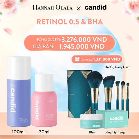  A145_DEAL 10: RETINOL 0.5 & BHA BỘ ĐÔI NGĂN NGỪA LÃO HÓA, TẨY TẾ BÀO CHẾT DỊU NHẸ, THÔNG THOÁNG LỖ CHÂN LÔNG 