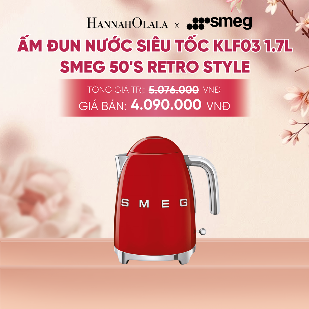 ẤM ĐUN NƯỚC SIÊU TỐC KLF03 1.7L SMEG 50'S RETRO STYLE - A965 