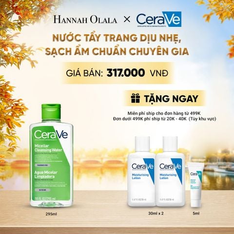  NƯỚC TẨY TRANG DỊU NHẸ, SẠCH ẨM CHUẨN CHUYÊN GIA CERAVE MICELLAR CLEANSING WATER 295ML - E593 