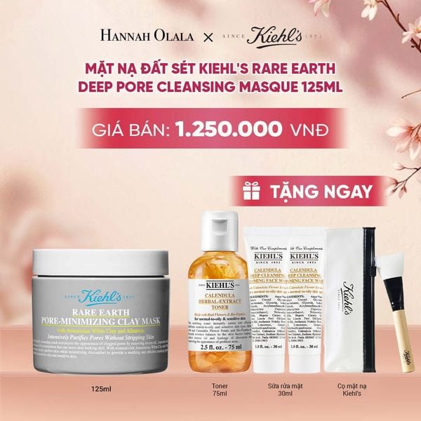  [FLASH DEAL] MẶT NẠ ĐẤT SÉT GIẢM DẦU & THU NHỎ LỖ CHÂN LÔNG KIEHL'S RARE EARTH DEEP PORE CLEANSING MASQUE 125ML (MỚI) 