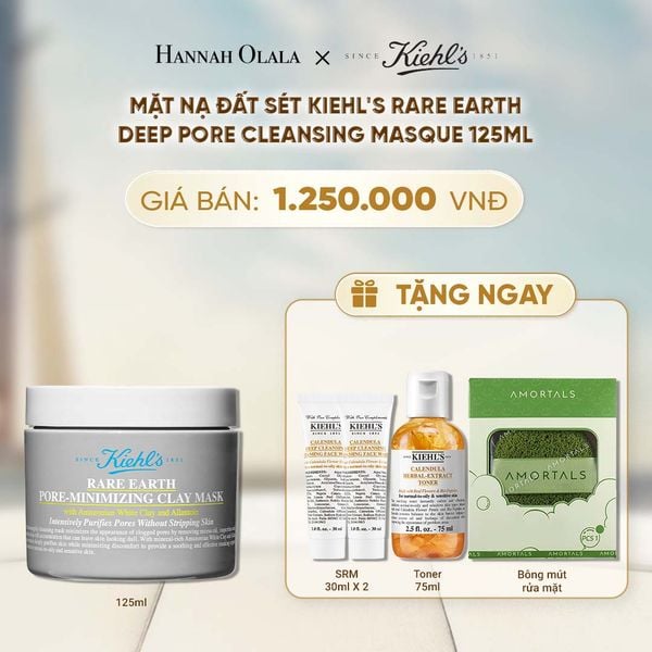  MẶT NẠ ĐẤT SÉT GIẢM DẦU & THU NHỎ LỖ CHÂN LÔNG KIEHL'S RARE EARTH DEEP PORE CLEANSING MASQUE 125ML (MỚI) - A2030 