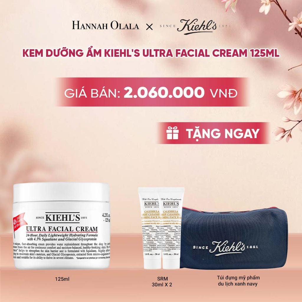  KEM DƯỠNG ẨM SÂU 72H & PHỤC HỒI NHANH KIEHL'S ULTRA FACIAL CREAM 125ML - A2035 