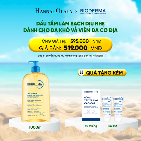  DEAL 10: DẦU TẮM LÀM SẠCH, LÀM DỊU, DƯỠNG ẨM DÀNH CHO DA RẤT KHÔ VÀ DA BỊ VIÊM DA CƠ ĐỊA 