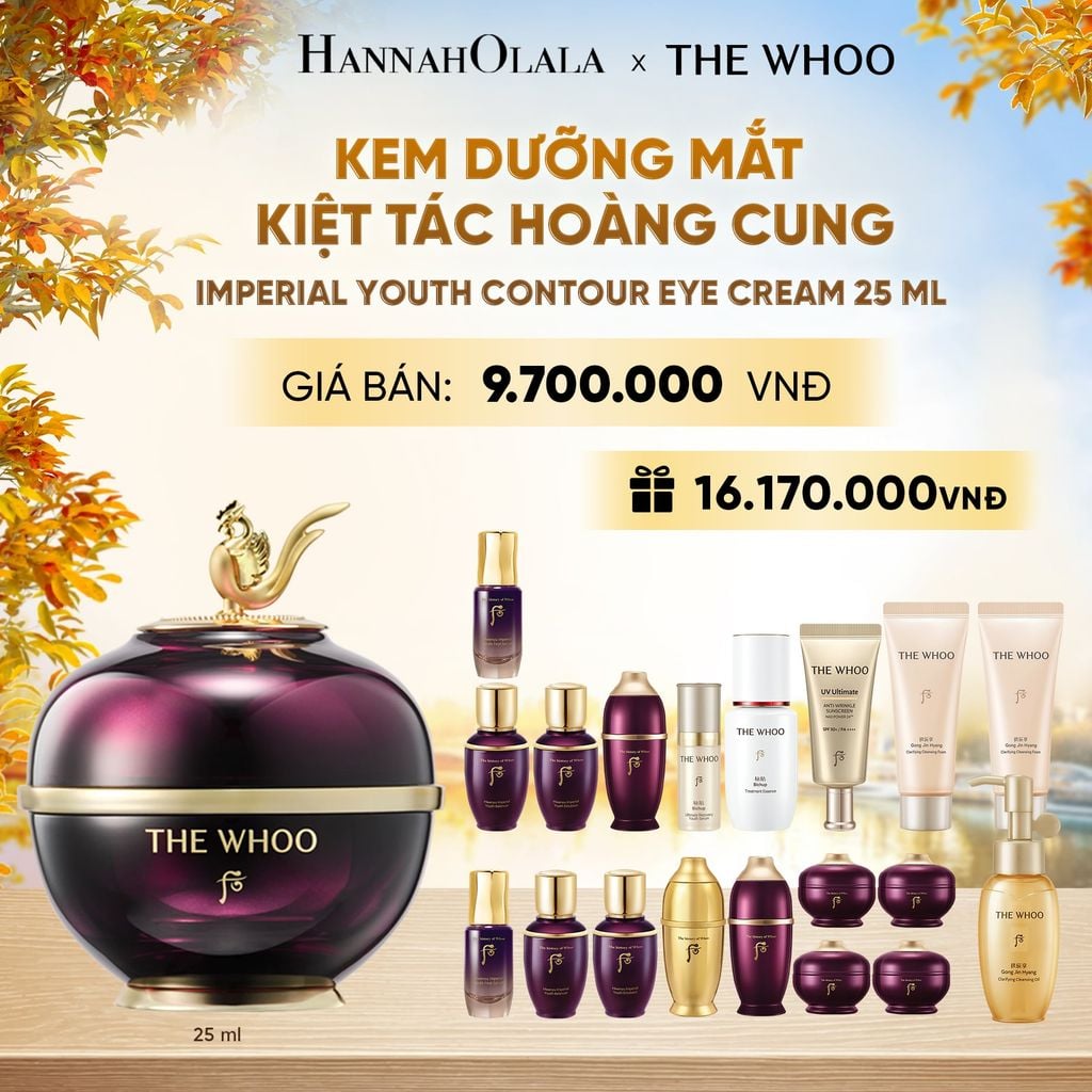  BỘ KEM DƯỠNG VÙNG MẮT KIỆT TÁC HOÀNG CUNG THE WHOO IMPERIAL YOUTH CONTOUR EYE CREAM 25ML SPECIAL SET - E2110 