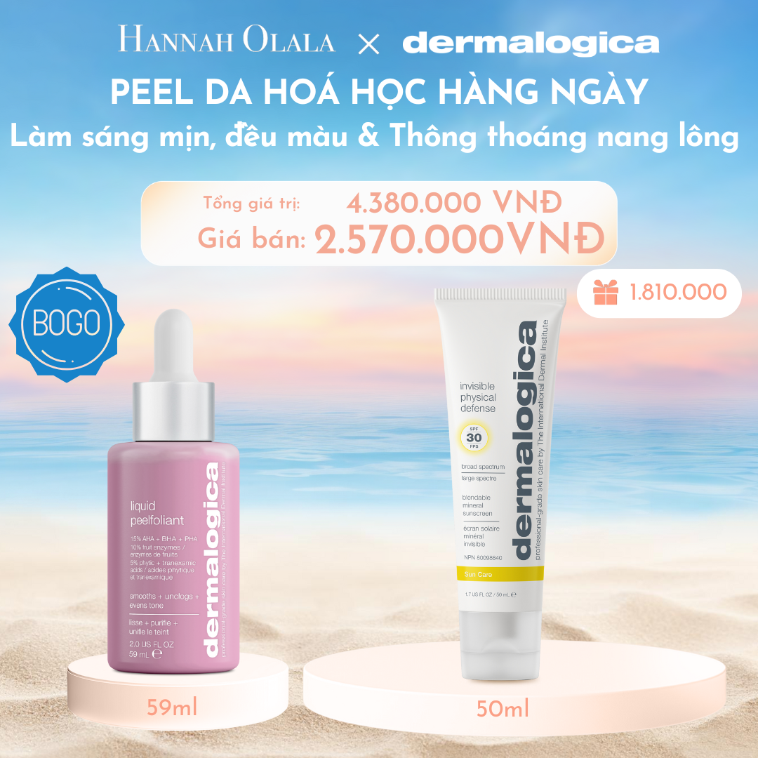  C278_DEAL 8: FLASHDEAL 1A: BOGO PEEL CẢI THIỆN BỀ MẶT DA HÀNG NGÀY PHIÊN BẢN NÂNG CẤP LIQUID PEELFOLIANT 59ML - TẶNG KEM CHỐNG NẮNG VẬT LÝ CHỐNG ÁNH SÁNG XANH INVISIBLE PHYSICAL DEFENSE SPF30 - 50ML 