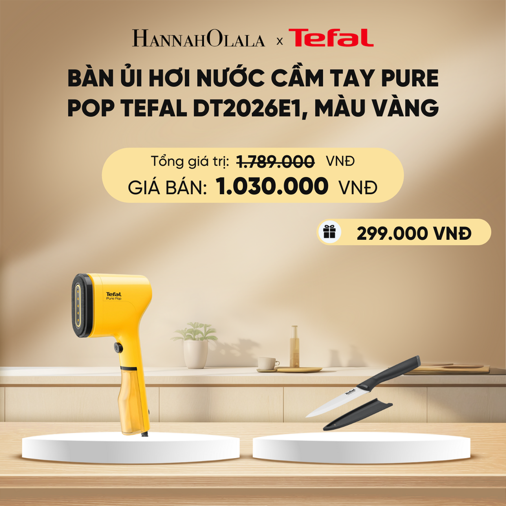  DEAL 4: BÀN ỦI HƠI NƯỚC CẦM TAY PURE POP TEFAL DT2020E1 
