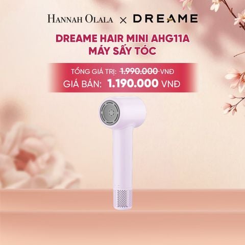  DREAME HAIR MINI AHG11A MÁY SẤY TÓC ION ÂM SIÊU NHỎ GỌN 270G ĐỘNG CƠ TỐC ĐỘ CAO - BH 24 THÁNG - A1465 